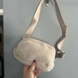 lululemon athletica Cream Sherpa Crossbody Bag